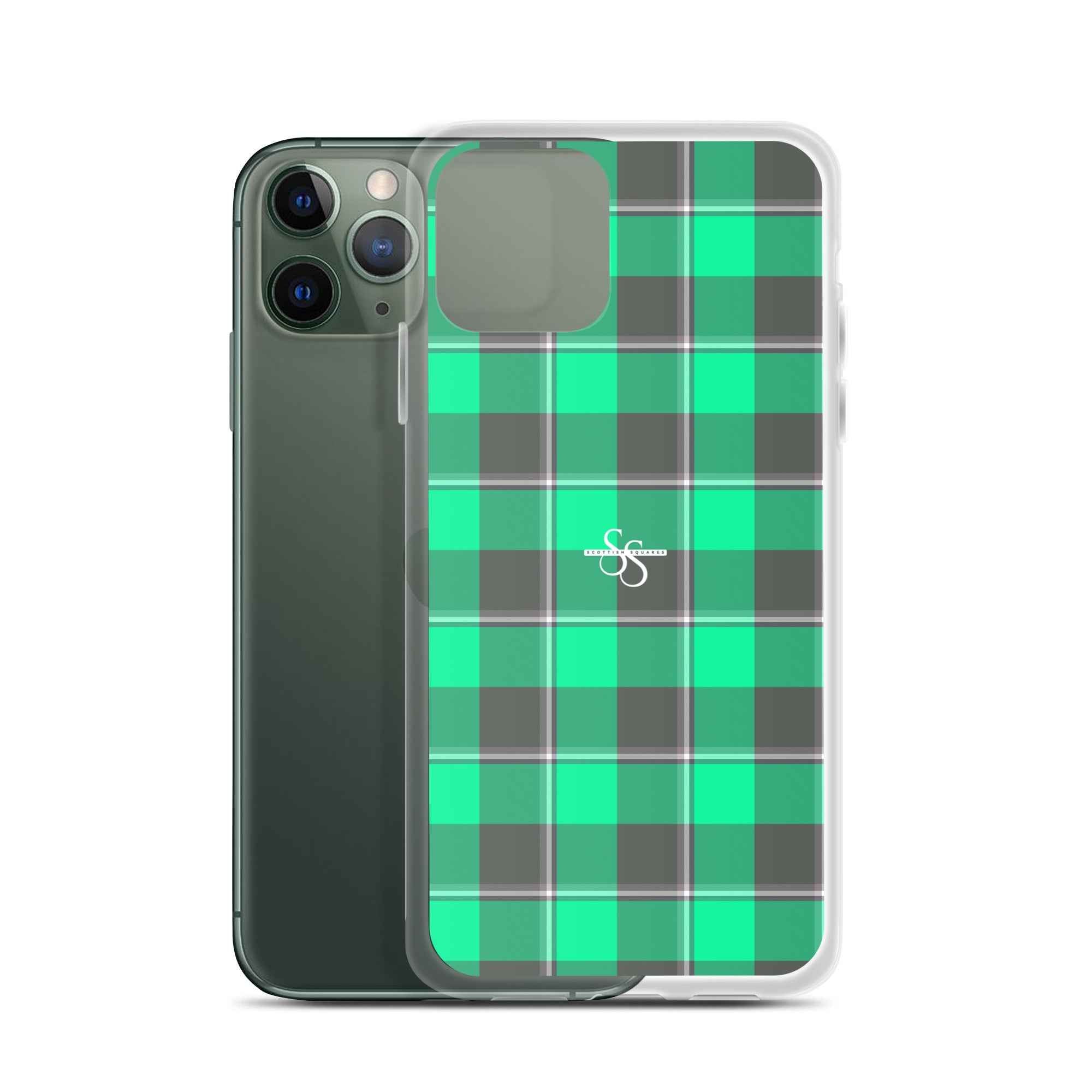 Clear Case for iPhone Spring Green and Finlandia Plaid iPhone 11 Pro - Scottish Squares