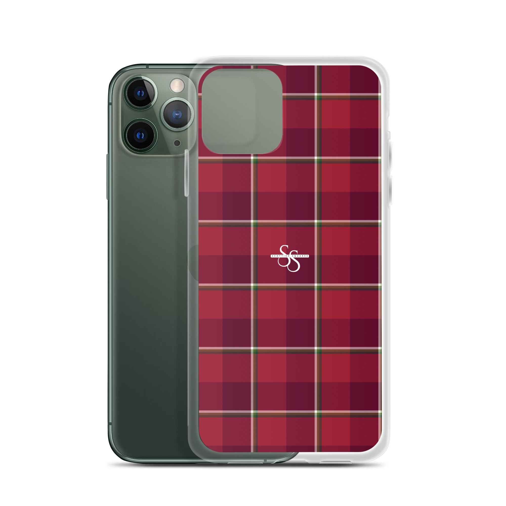 Clear Case for iPhone Old Brick and Cab Sav Plaid iPhone 11 Pro - Scottish Squares