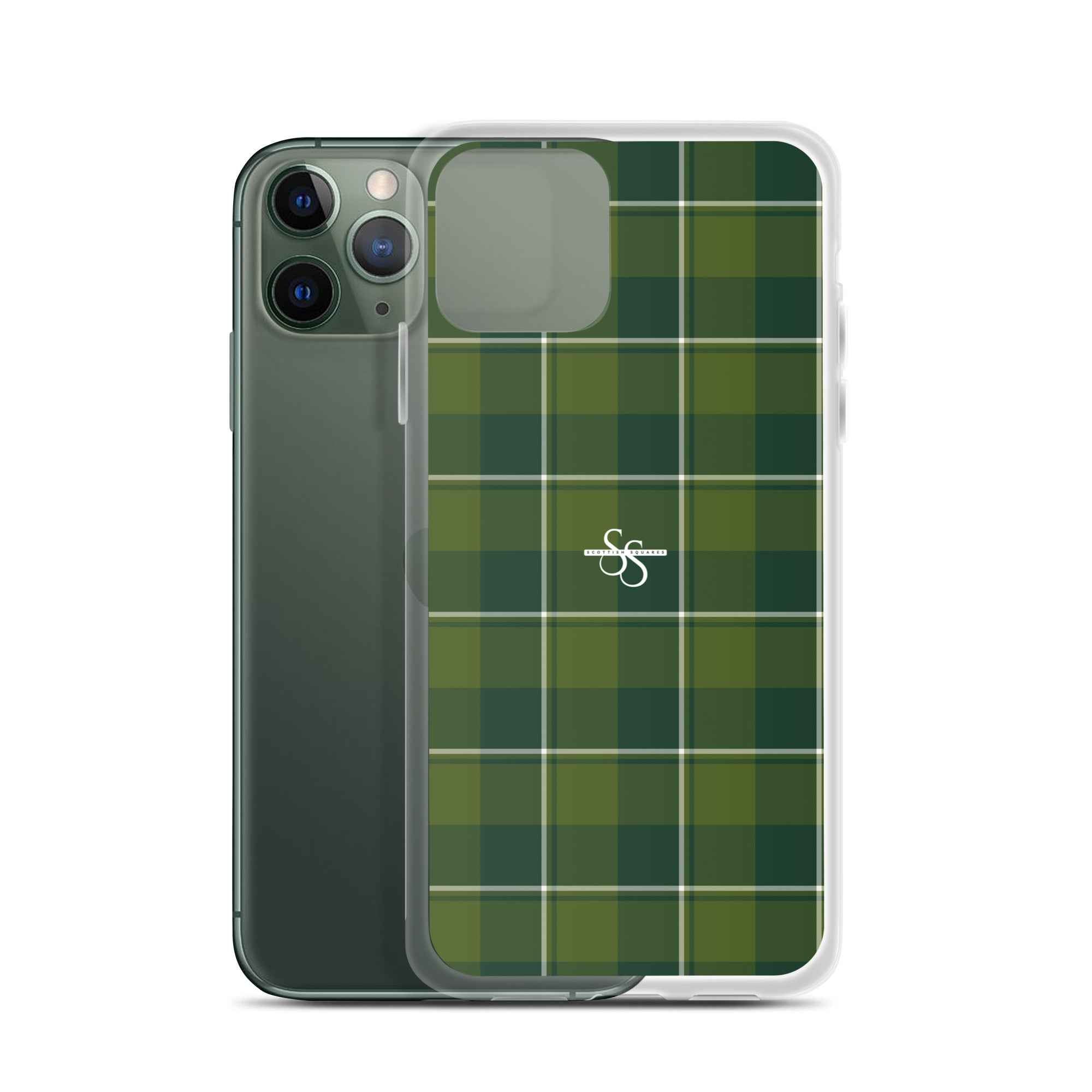 Clear Case for iPhone Woodland and Evergreen Plaid iPhone 11 Pro - Scottish Squares