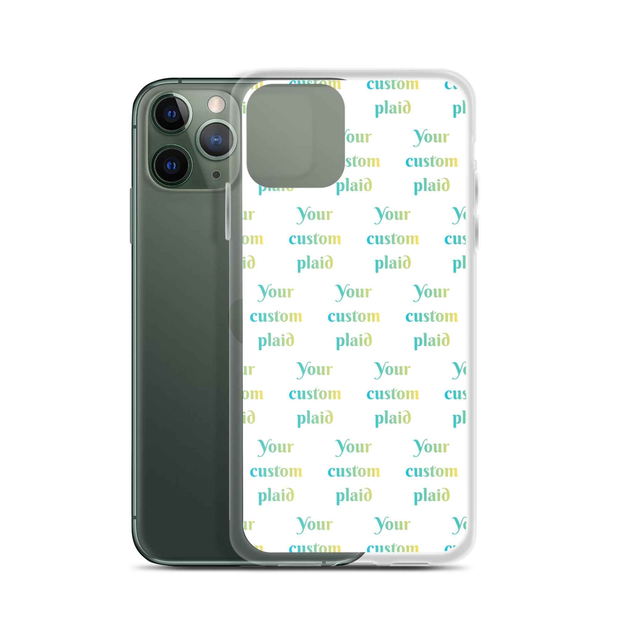 Clear Case for iPhone Your Own Birthday Plaid iPhone 11 Pro - Scottish Squares
