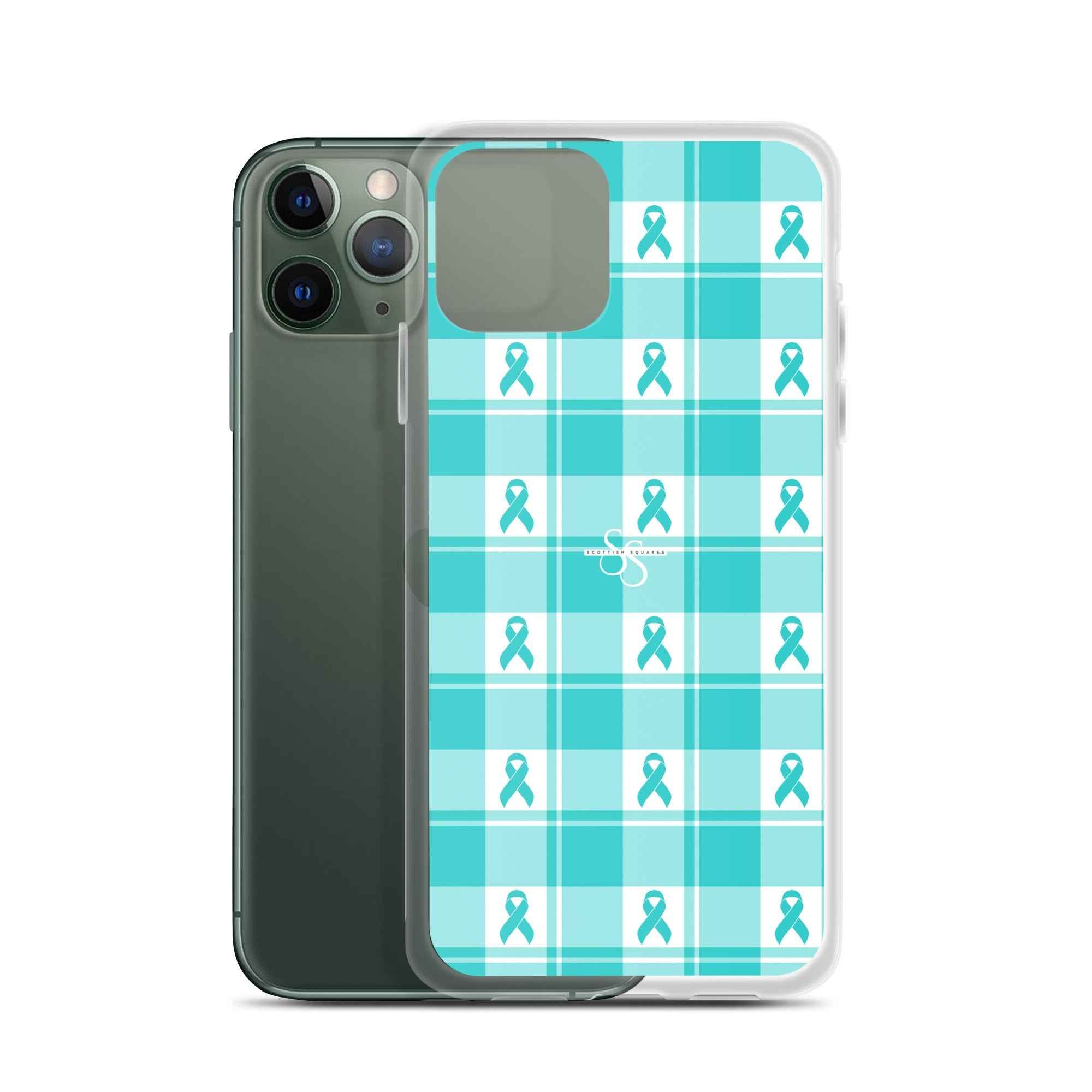 Clear Case for iPhone Ovarian Cancer Awareness Plaid iPhone 11 Pro - Scottish Squares