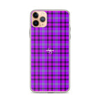 Clear Case for iPhone Electric Violet and Fuchsia Plaid - Scottish Squares