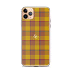 Clear Case for iPhone Potters Clay and Pizza Plaid - Scottish Squares