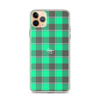 Clear Case for iPhone Spring Green and Finlandia Plaid - Scottish Squares