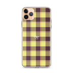 Clear Case for iPhone Flax and Livid Brown Plaid - Scottish Squares