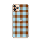 Clear Case for iPhone Blizzard Blue and Livid Brown Plaid - Scottish Squares