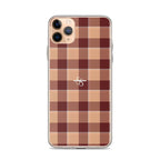 Clear Case for iPhone Whiskey and Livid Brown Plaid - Scottish Squares