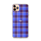 Clear Case for iPhone Cornflower Blue and Livid Brown Plaid - Scottish Squares
