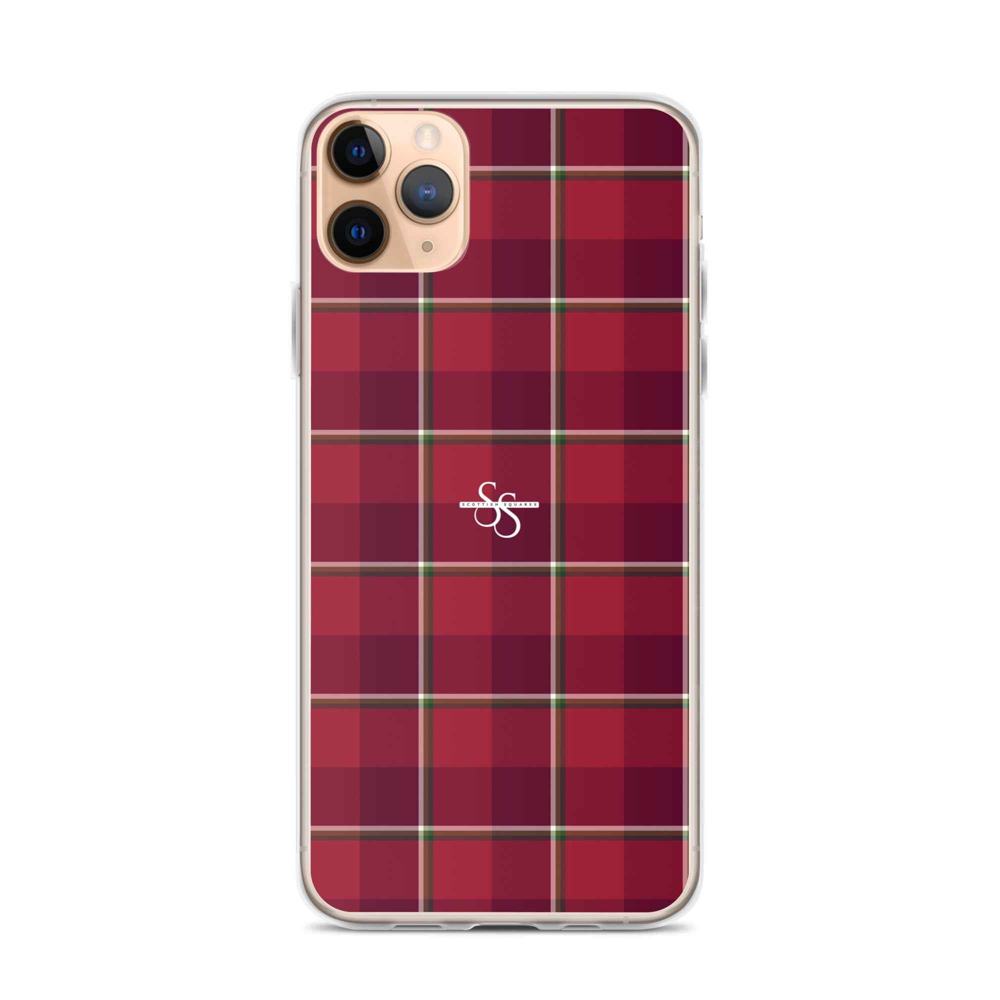 Clear Case for iPhone Old Brick and Cab Sav Plaid - Scottish Squares