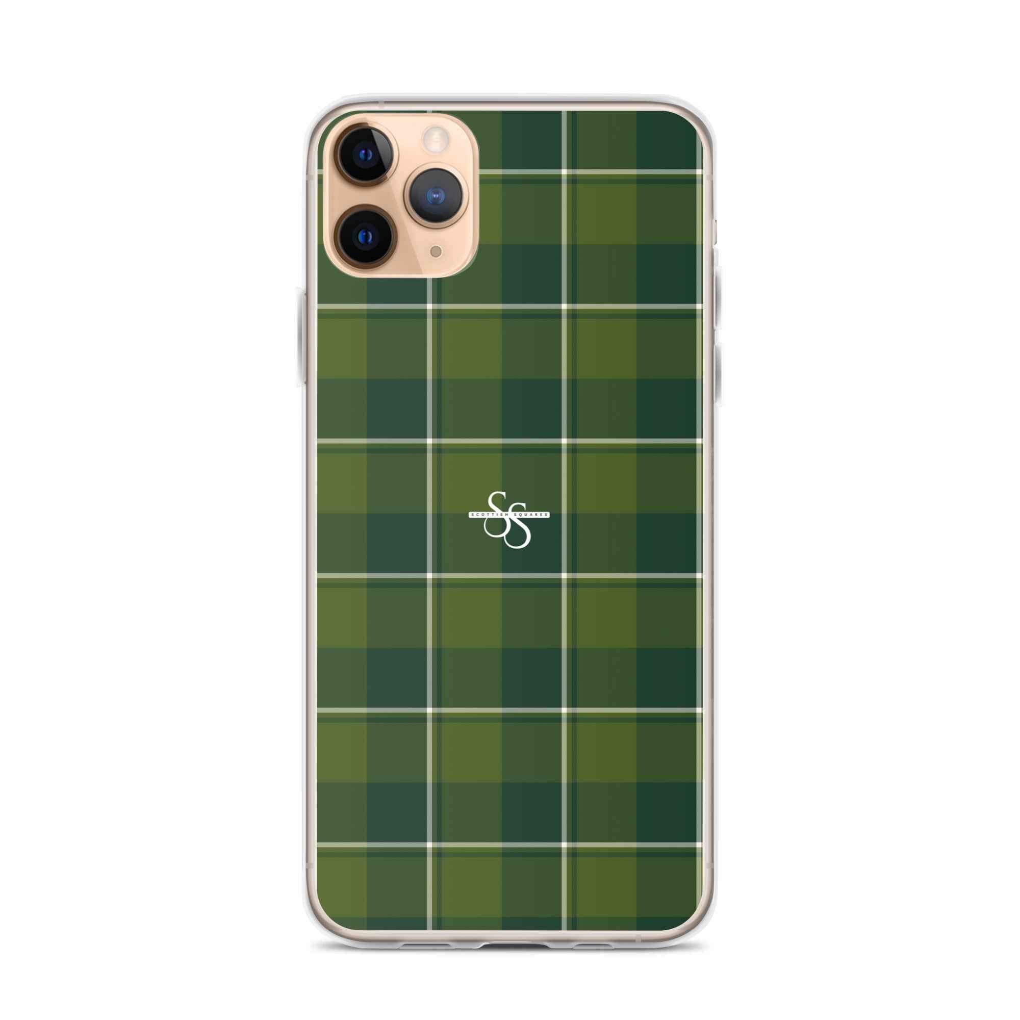 Clear Case for iPhone Woodland and Evergreen Plaid - Scottish Squares