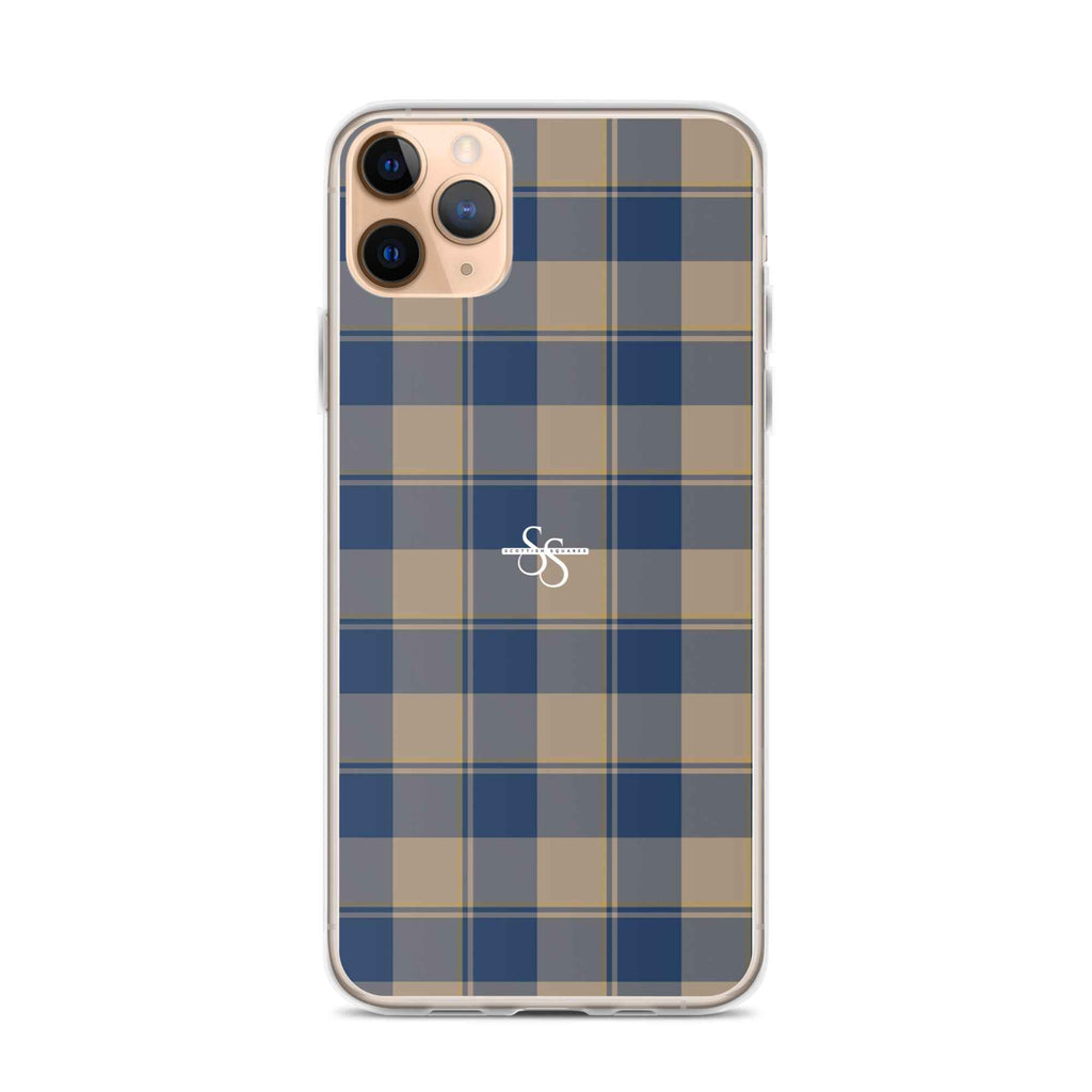 Clear Case for iPhone Cello and Donkey Brown Plaid - Scottish Squares