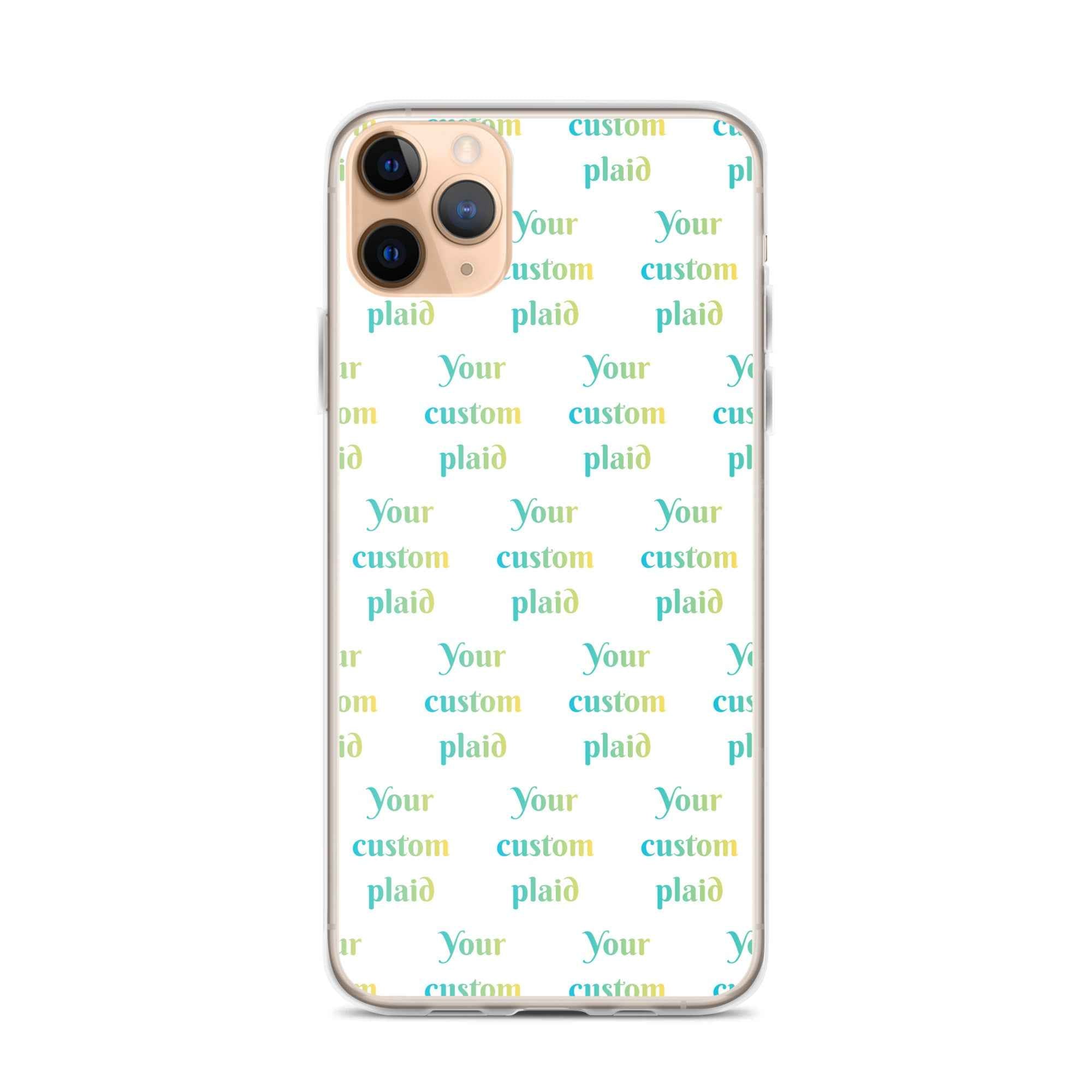 Clear Case for iPhone Your Own Birthday Plaid - Scottish Squares