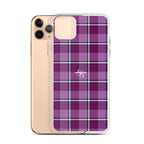 Clear Case for iPhone Purple and Trendy Pink Plaid iPhone 11 Pro Max - Scottish Squares