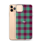 Clear Case for iPhone Ocean Green and Mulberry Wood Plaid iPhone 11 Pro Max - Scottish Squares