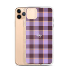 Clear Case for iPhone Light Wisteria and Livid Brown Plaid iPhone 11 Pro Max - Scottish Squares