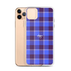 Clear Case for iPhone Cornflower Blue and Livid Brown Plaid iPhone 11 Pro Max - Scottish Squares