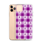 Clear Case for iPhone Pancreatic Cancer Awareness Plaid iPhone 11 Pro Max - Scottish Squares