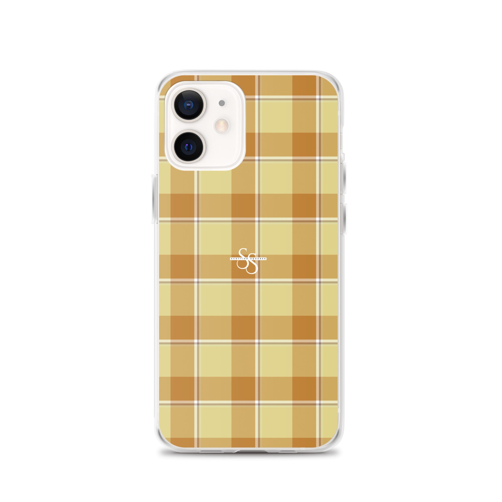 Clear Case for iPhone Zombie and Copper Plaid iPhone 12 - Scottish Squares
