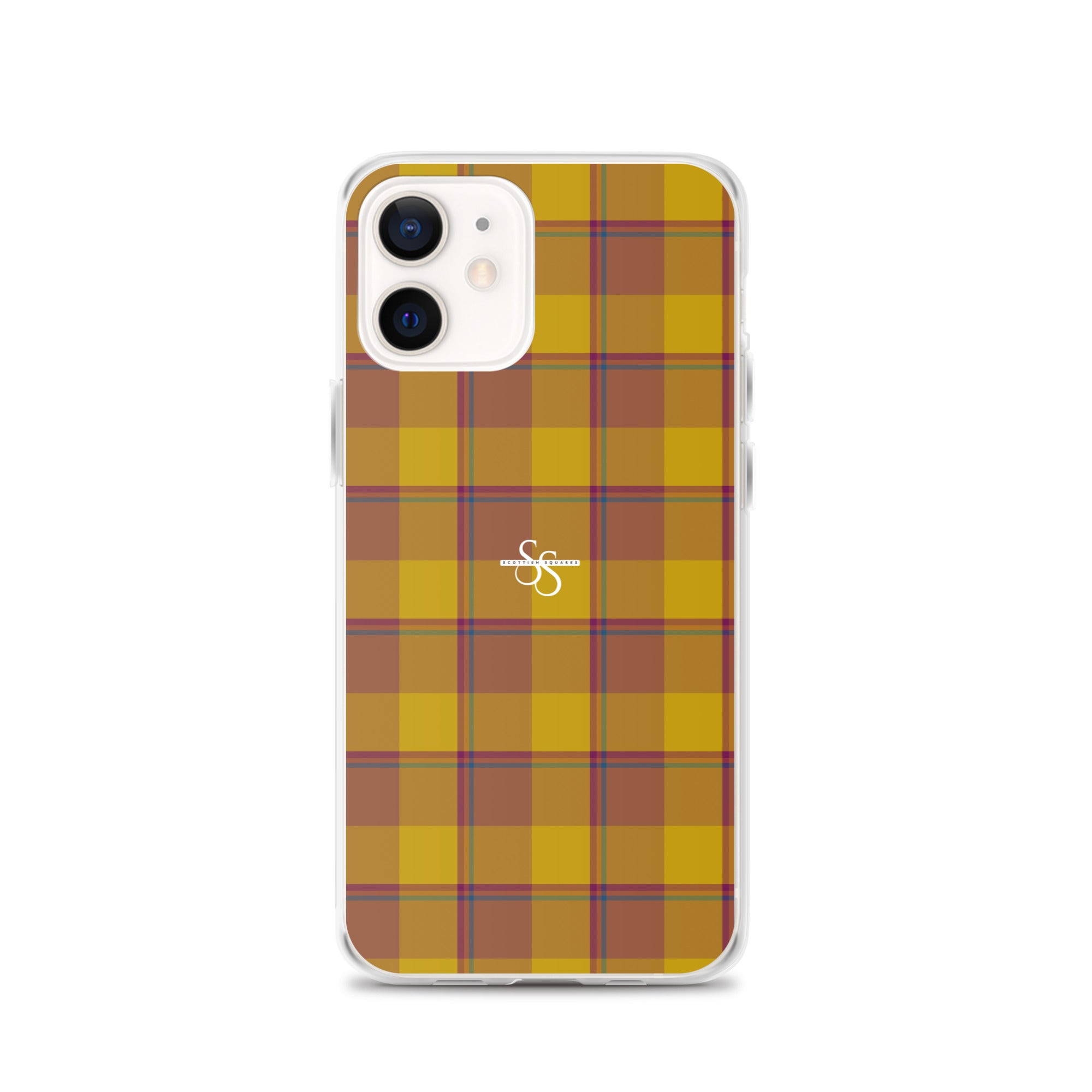 Clear Case for iPhone Potters Clay and Pizza Plaid iPhone 12 - Scottish Squares
