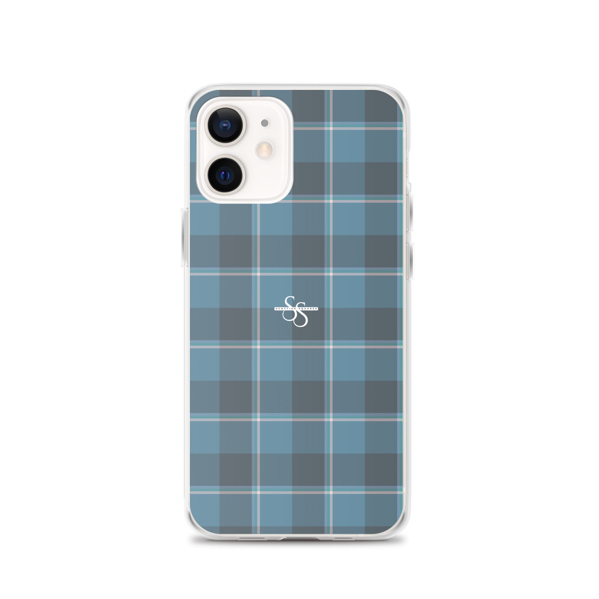 Clear Case for iPhone Hoki and Shuttle Gray Plaid iPhone 12 - Scottish Squares