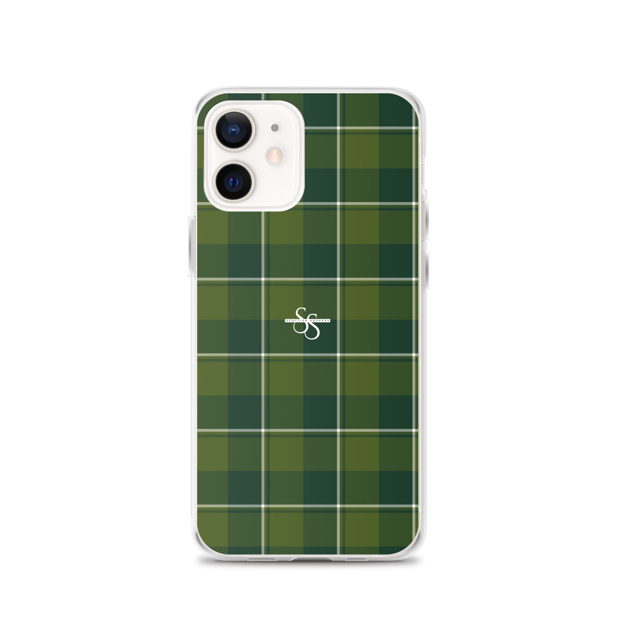 Clear Case for iPhone Woodland and Evergreen Plaid iPhone 12 - Scottish Squares