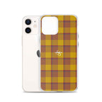 Clear Case for iPhone Potters Clay and Pizza Plaid - Scottish Squares