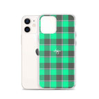 Clear Case for iPhone Spring Green and Finlandia Plaid - Scottish Squares