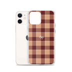 Clear Case for iPhone Whiskey and Livid Brown Plaid - Scottish Squares