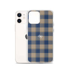 Clear Case for iPhone Cello and Donkey Brown Plaid - Scottish Squares