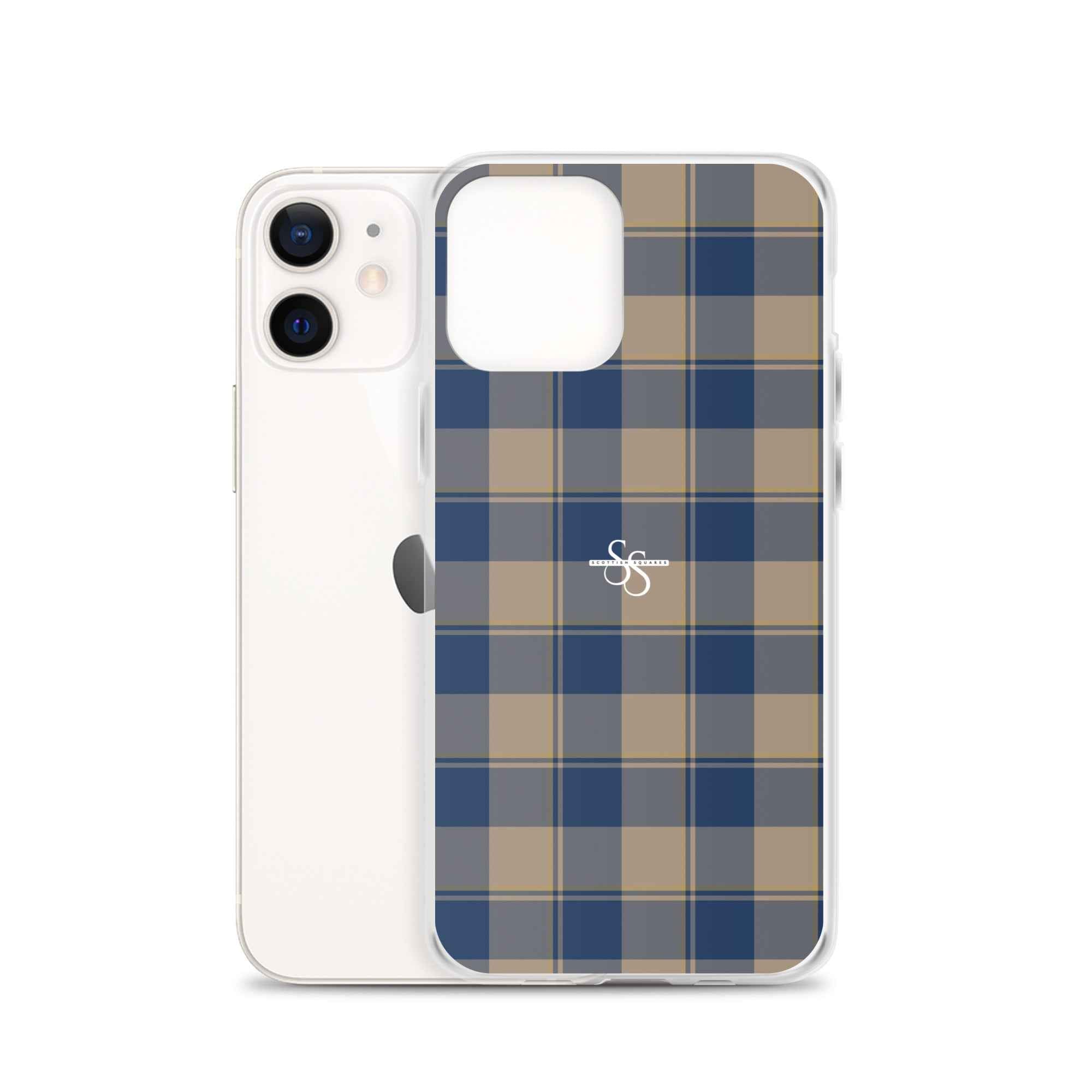 Clear Case for iPhone Cello and Donkey Brown Plaid - Scottish Squares