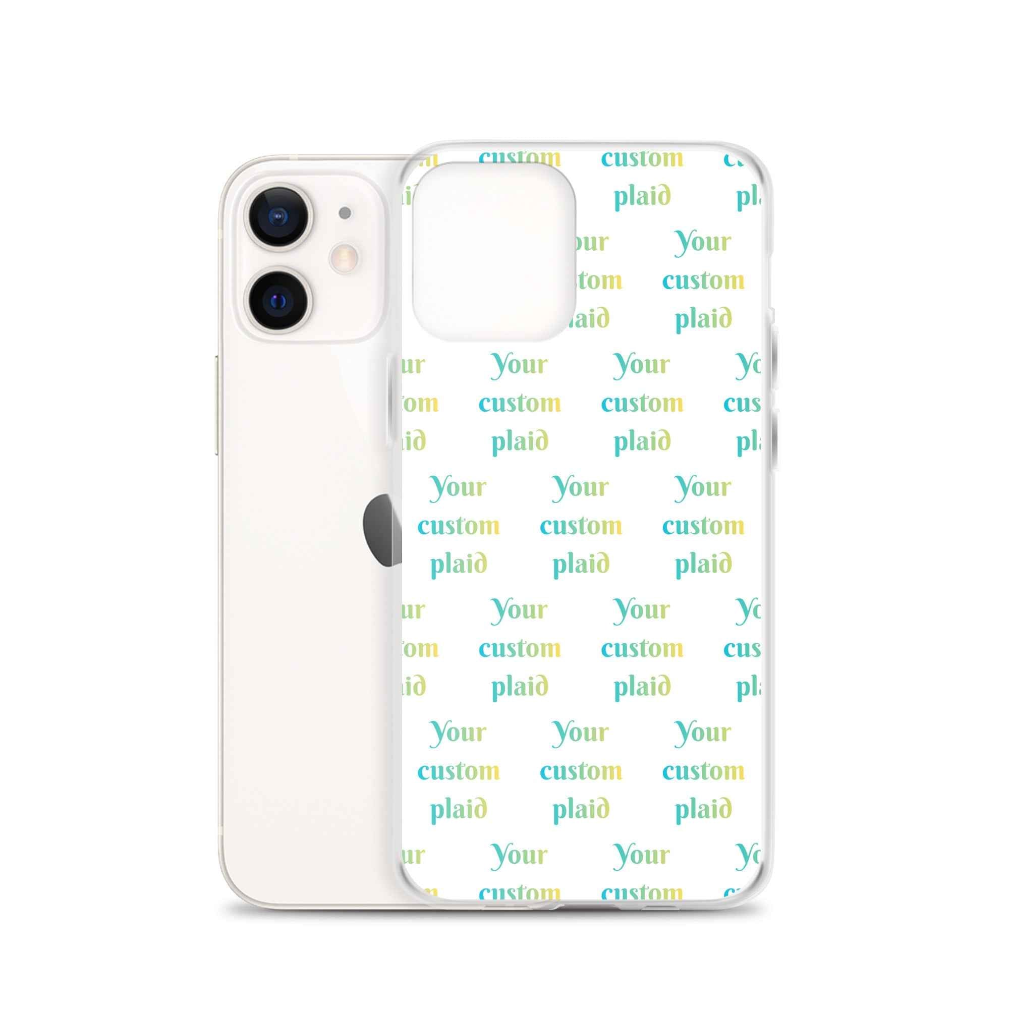 Clear Case for iPhone Your Own Birthday Plaid - Scottish Squares