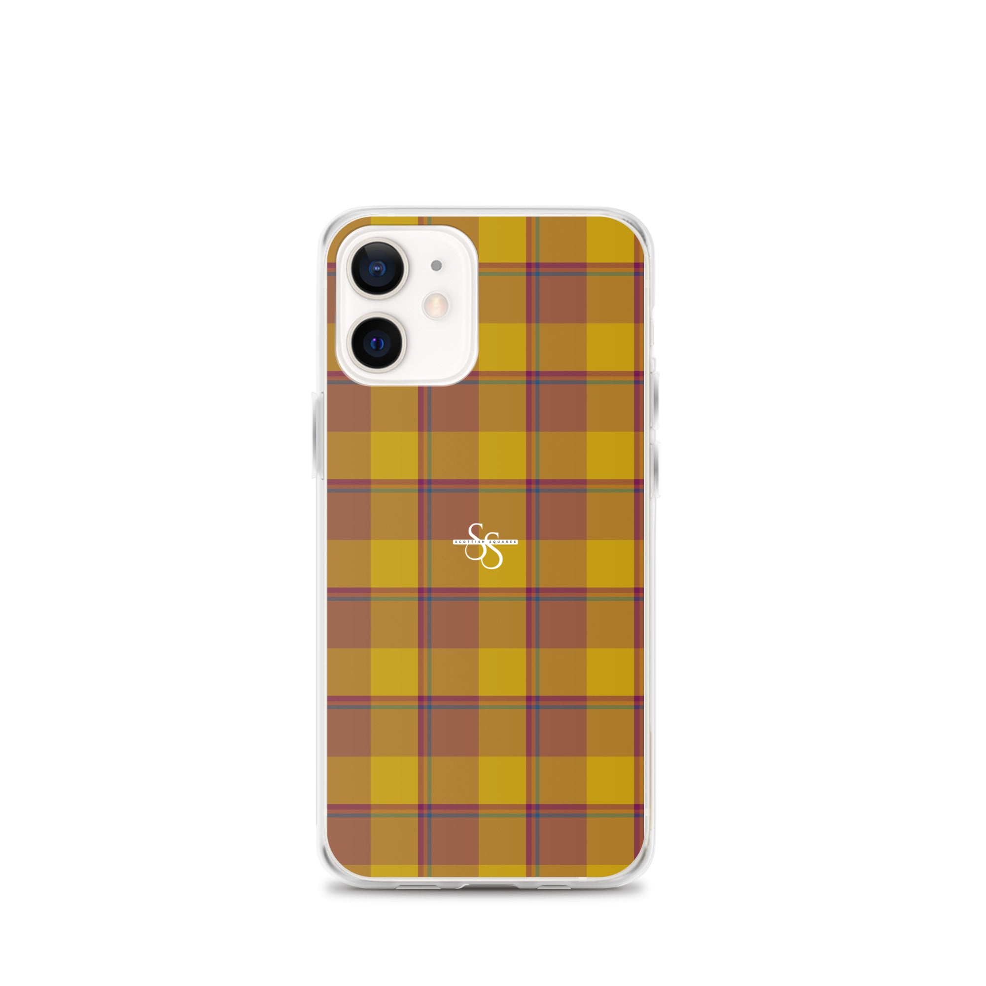 Clear Case for iPhone Potters Clay and Pizza Plaid iPhone 12 mini - Scottish Squares