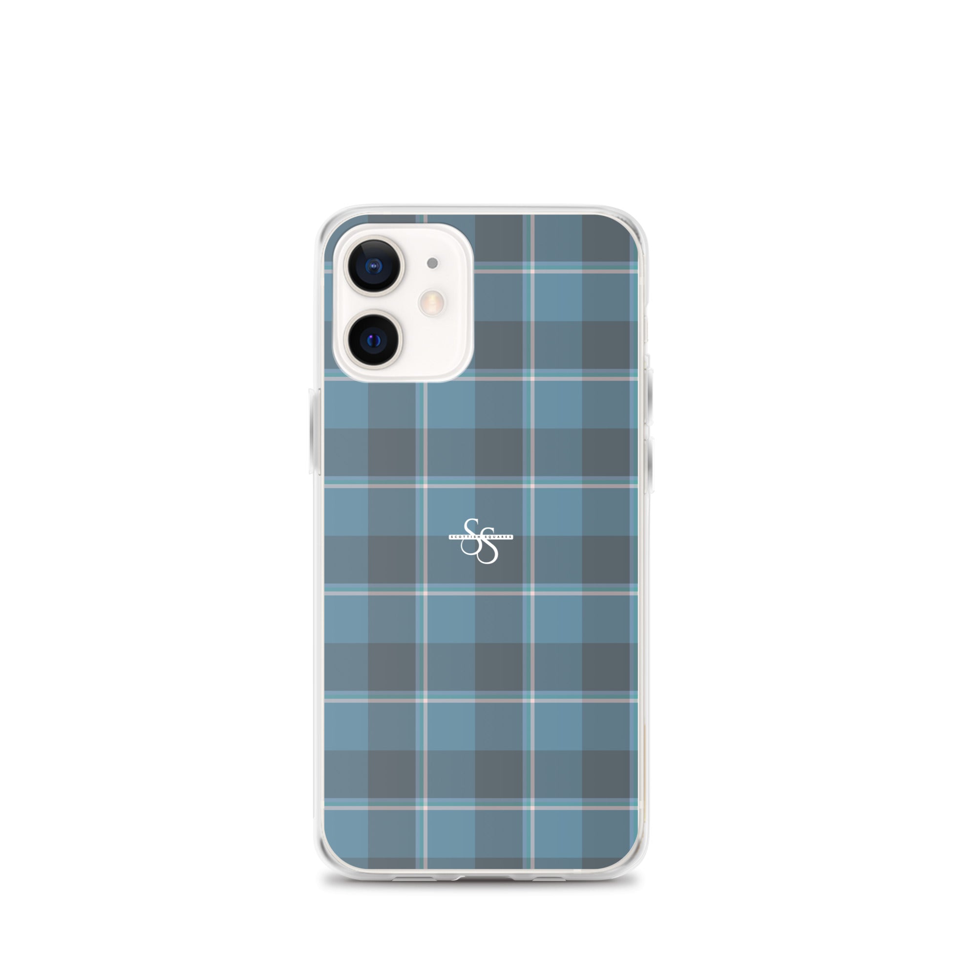 Clear Case for iPhone Hoki and Shuttle Gray Plaid iPhone 12 mini - Scottish Squares