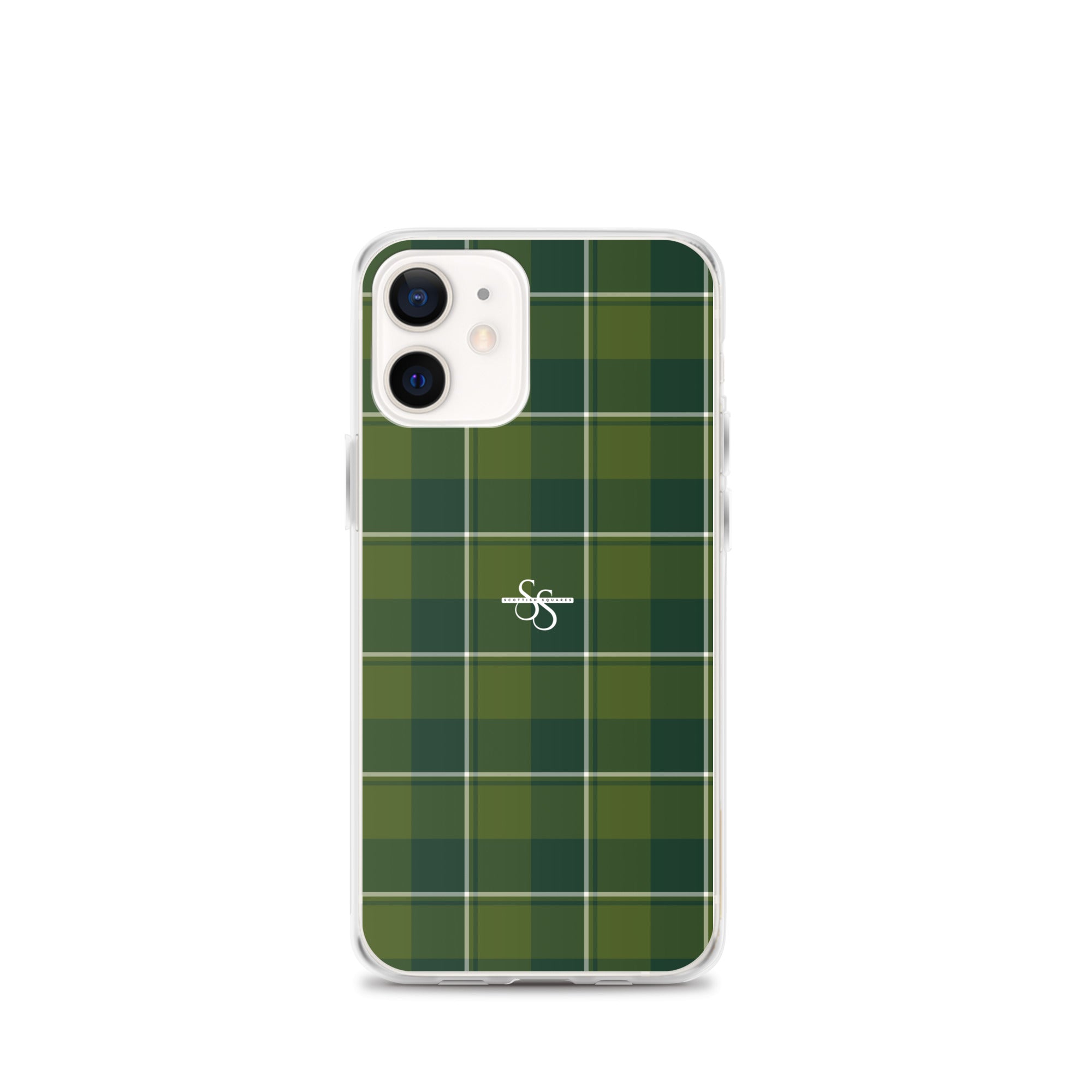 Clear Case for iPhone Woodland and Evergreen Plaid iPhone 12 mini - Scottish Squares