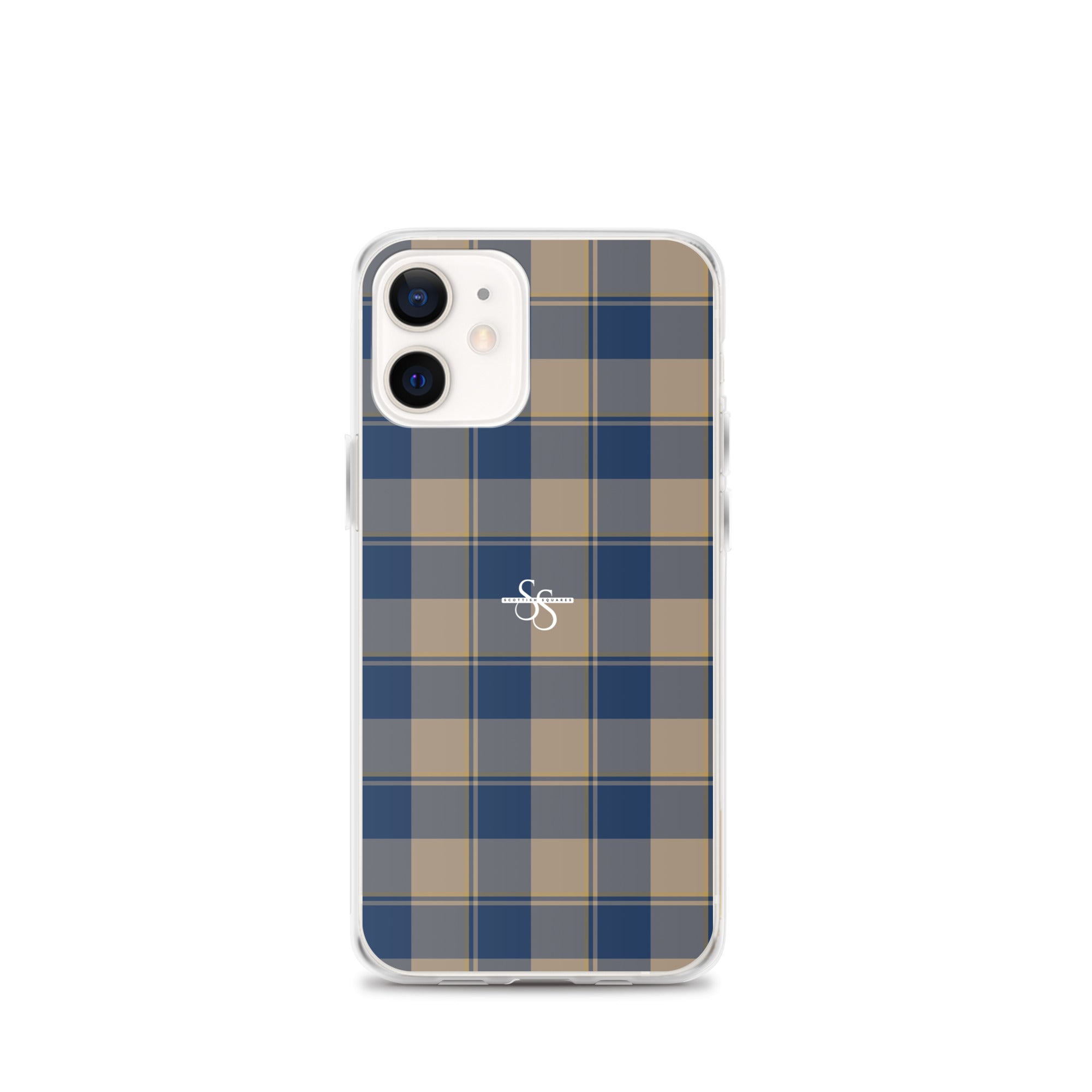 Clear Case for iPhone Cello and Donkey Brown Plaid iPhone 12 mini - Scottish Squares
