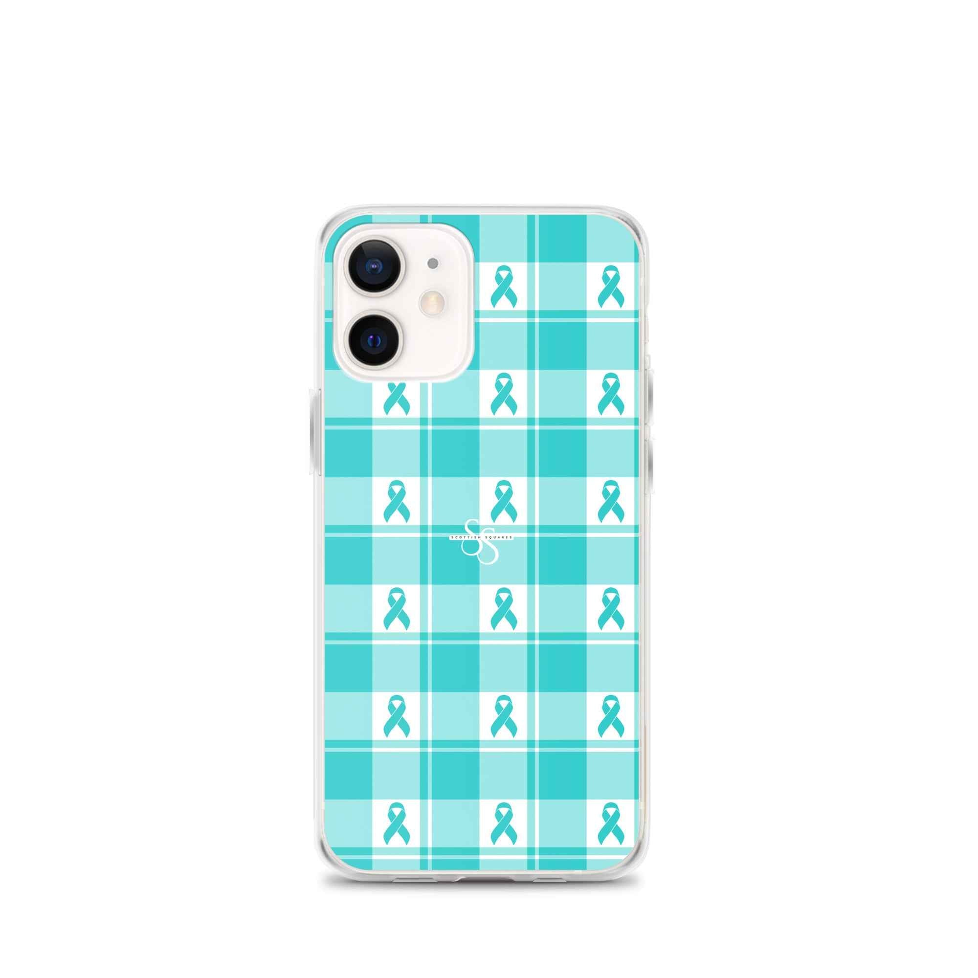 Clear Case for iPhone Ovarian Cancer Awareness Plaid iPhone 12 mini - Scottish Squares