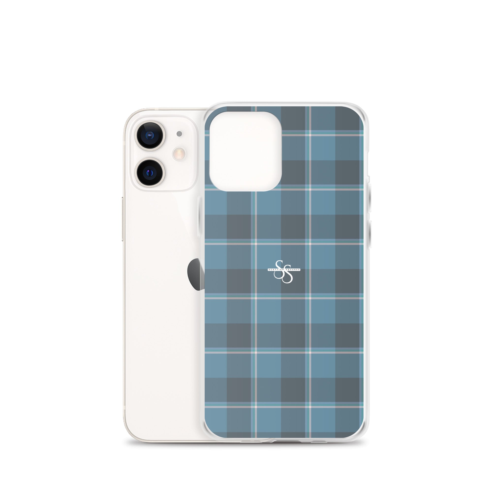 Clear Case for iPhone Hoki and Shuttle Gray Plaid - Scottish Squares