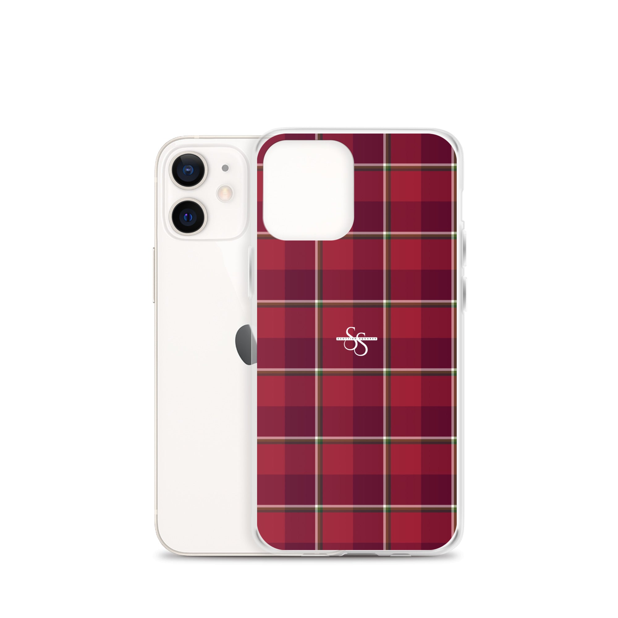 Clear Case for iPhone Old Brick and Cab Sav Plaid - Scottish Squares