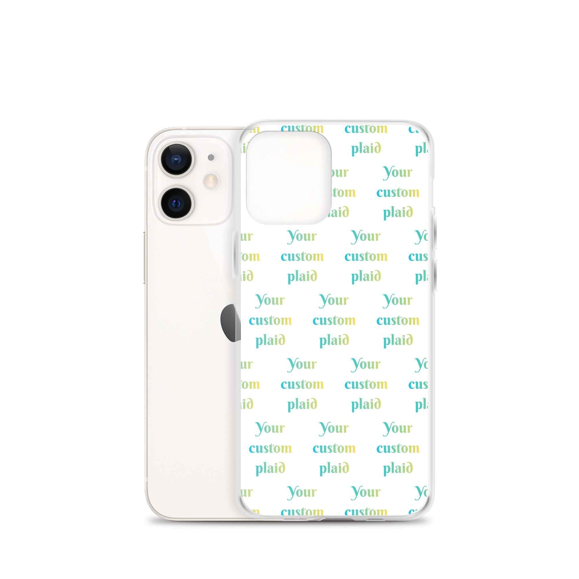 Clear Case for iPhone Your Own Birthday Plaid - Scottish Squares