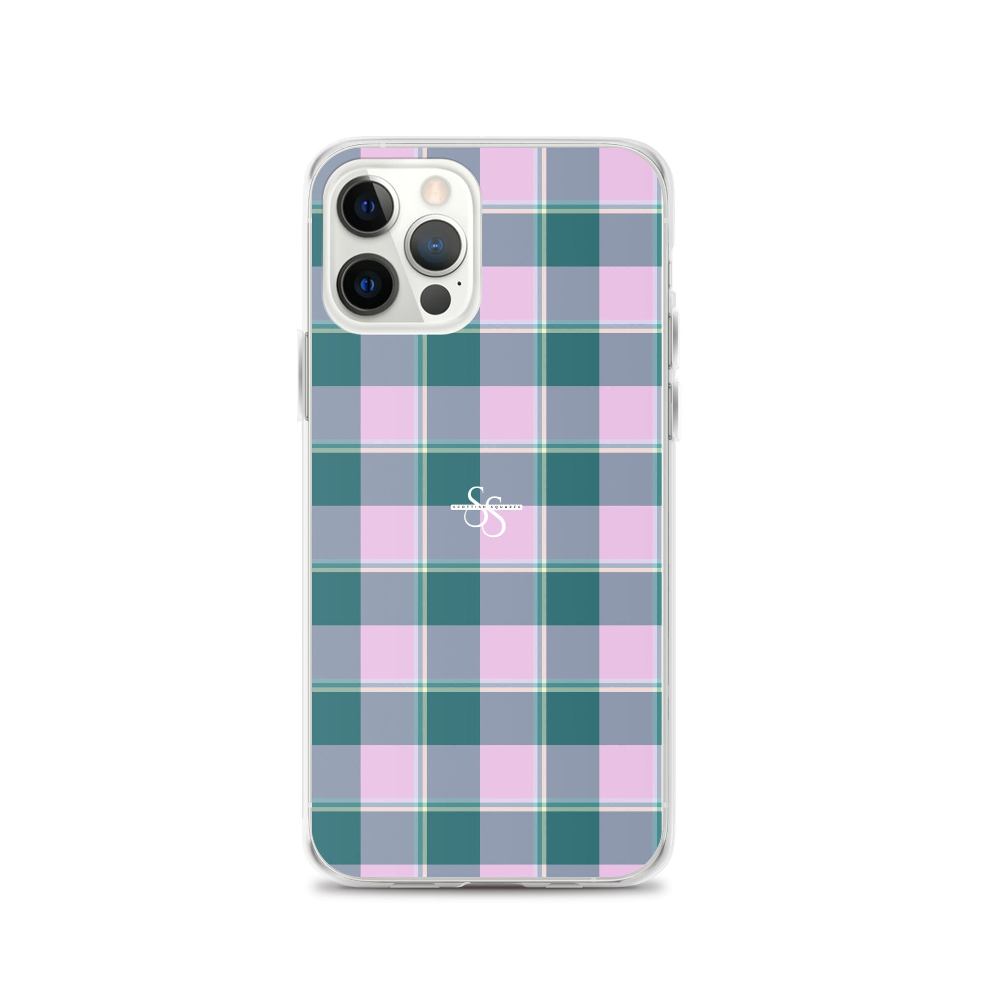 Clear Case for iPhone Ming and Melanie Plaid iPhone 12 Pro - Scottish Squares