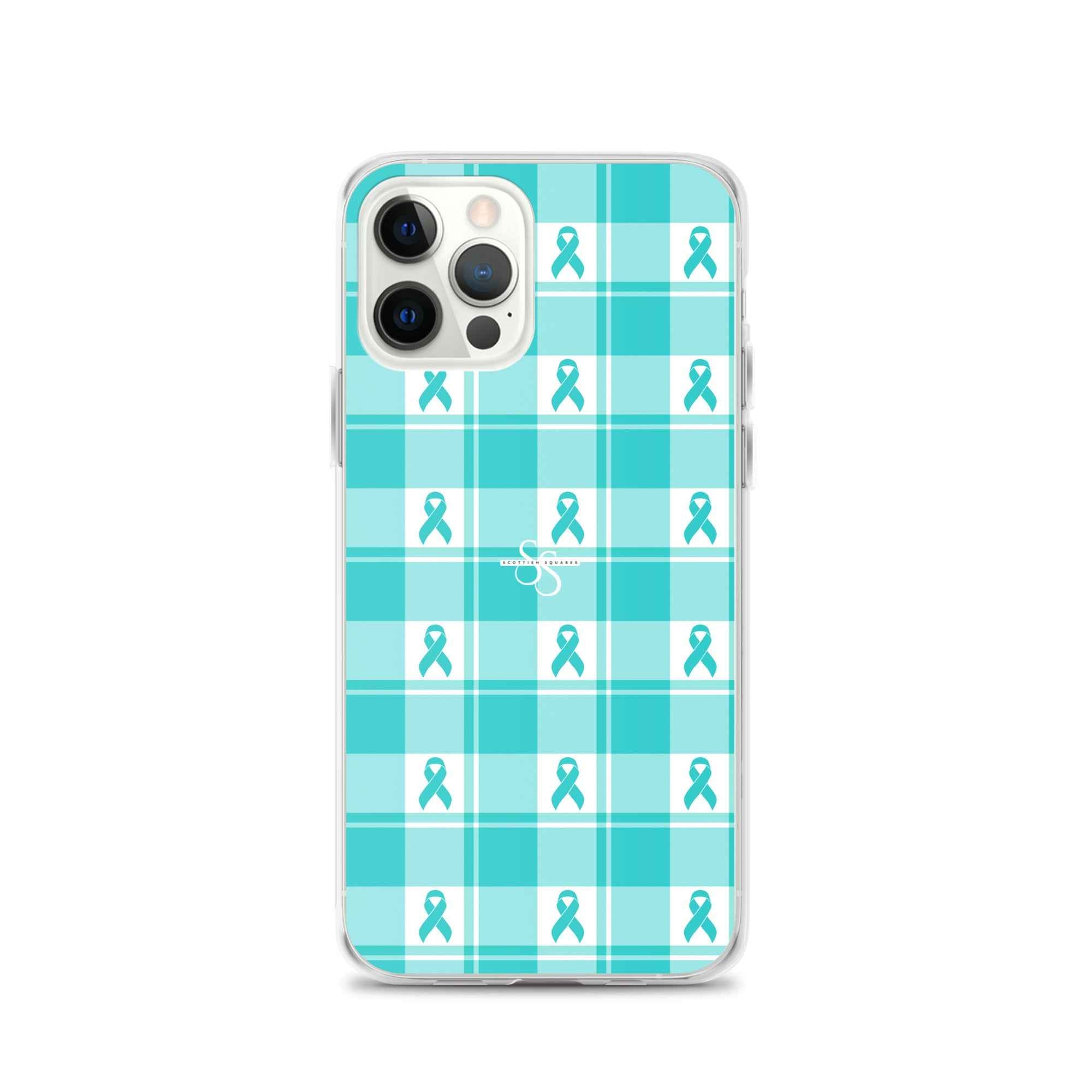 Clear Case for iPhone Ovarian Cancer Awareness Plaid iPhone 12 Pro - Scottish Squares
