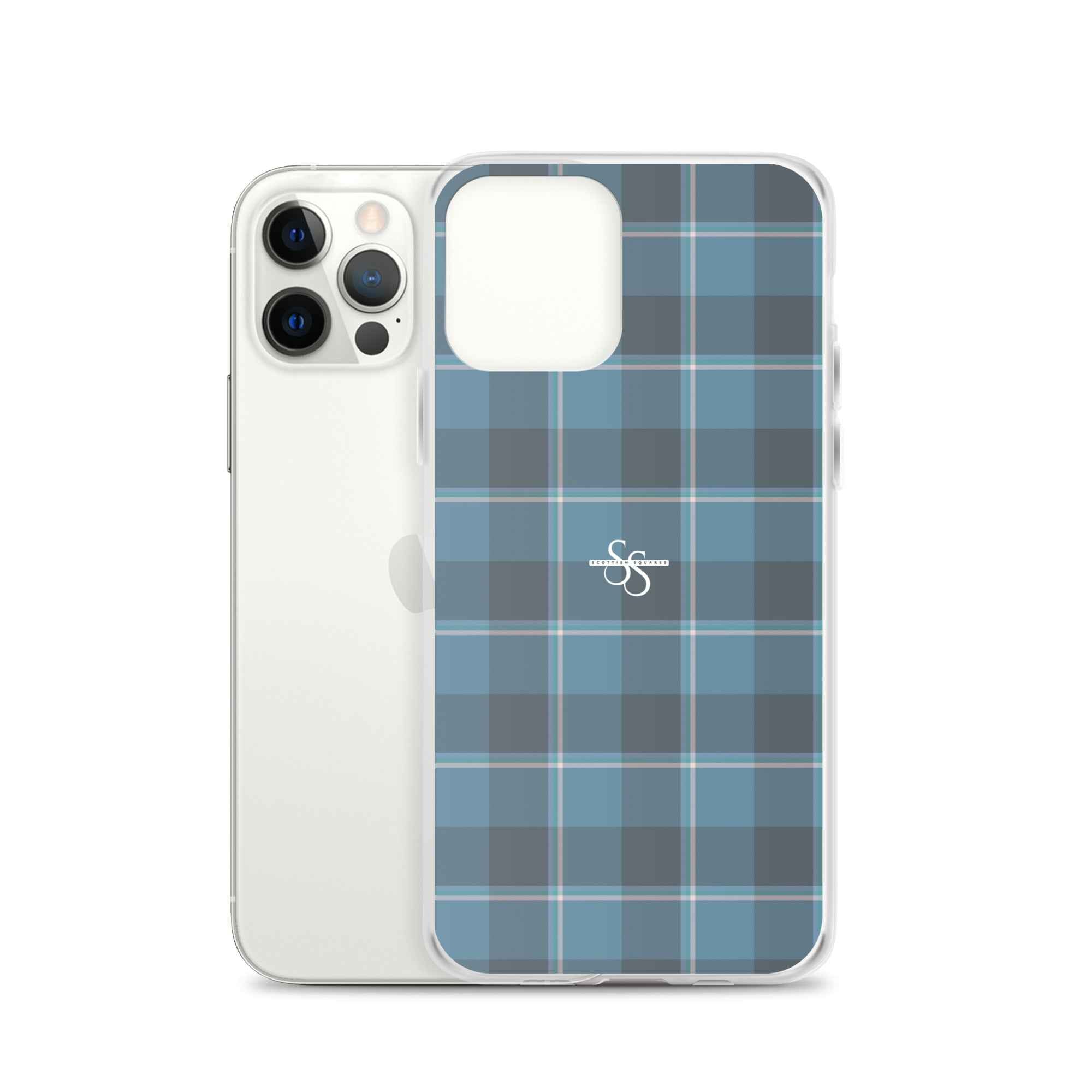 Clear Case for iPhone Hoki and Shuttle Gray Plaid - Scottish Squares