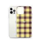 Clear Case for iPhone Flax and Livid Brown Plaid - Scottish Squares