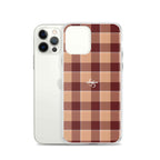 Clear Case for iPhone Whiskey and Livid Brown Plaid - Scottish Squares