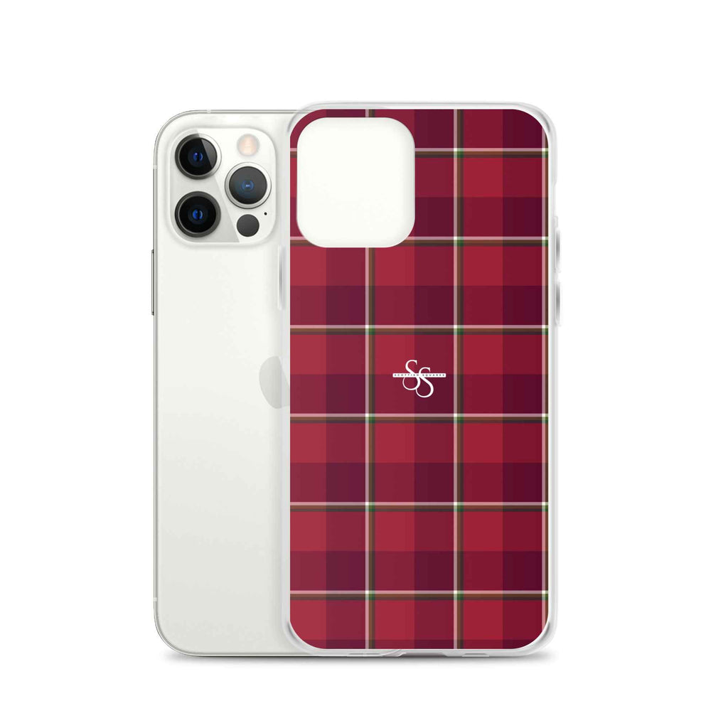 Clear Case for iPhone Old Brick and Cab Sav Plaid - Scottish Squares