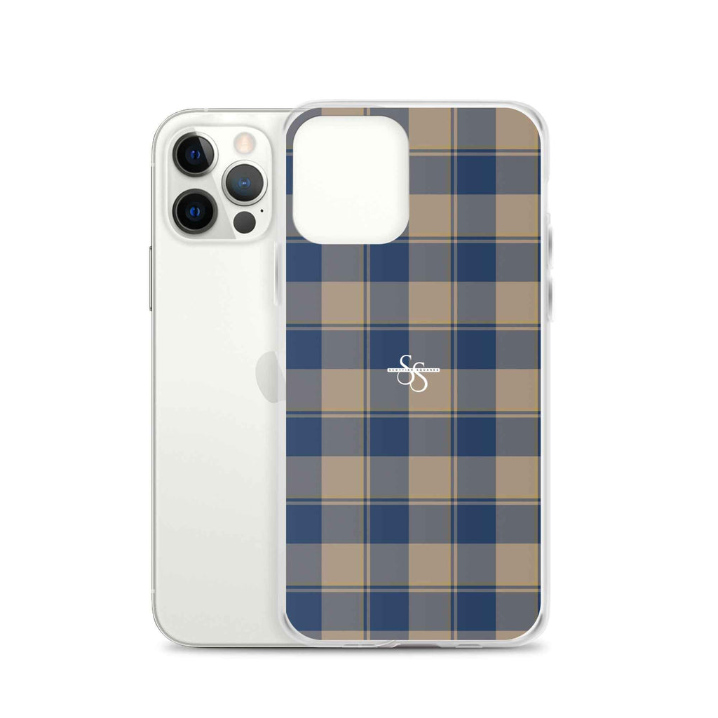 Clear Case for iPhone Cello and Donkey Brown Plaid - Scottish Squares