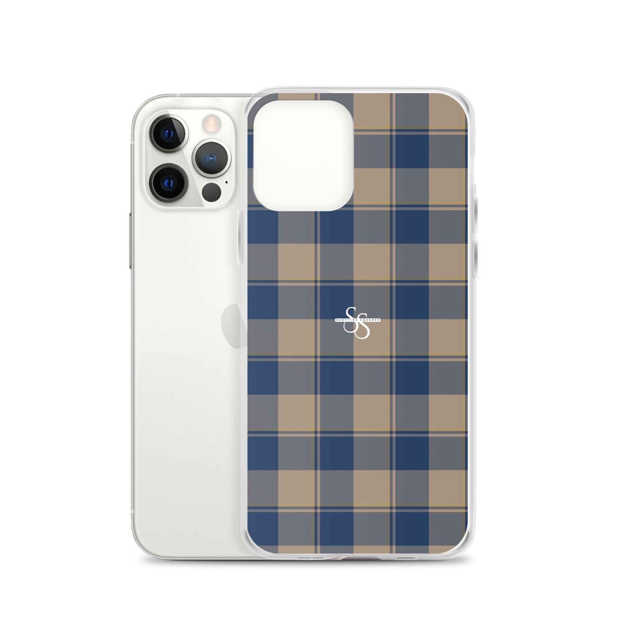 Clear Case for iPhone Cello and Donkey Brown Plaid - Scottish Squares