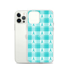 Clear Case for iPhone Ovarian Cancer Awareness Plaid - Scottish Squares