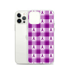 Clear Case for iPhone Pancreatic Cancer Awareness Plaid - Scottish Squares