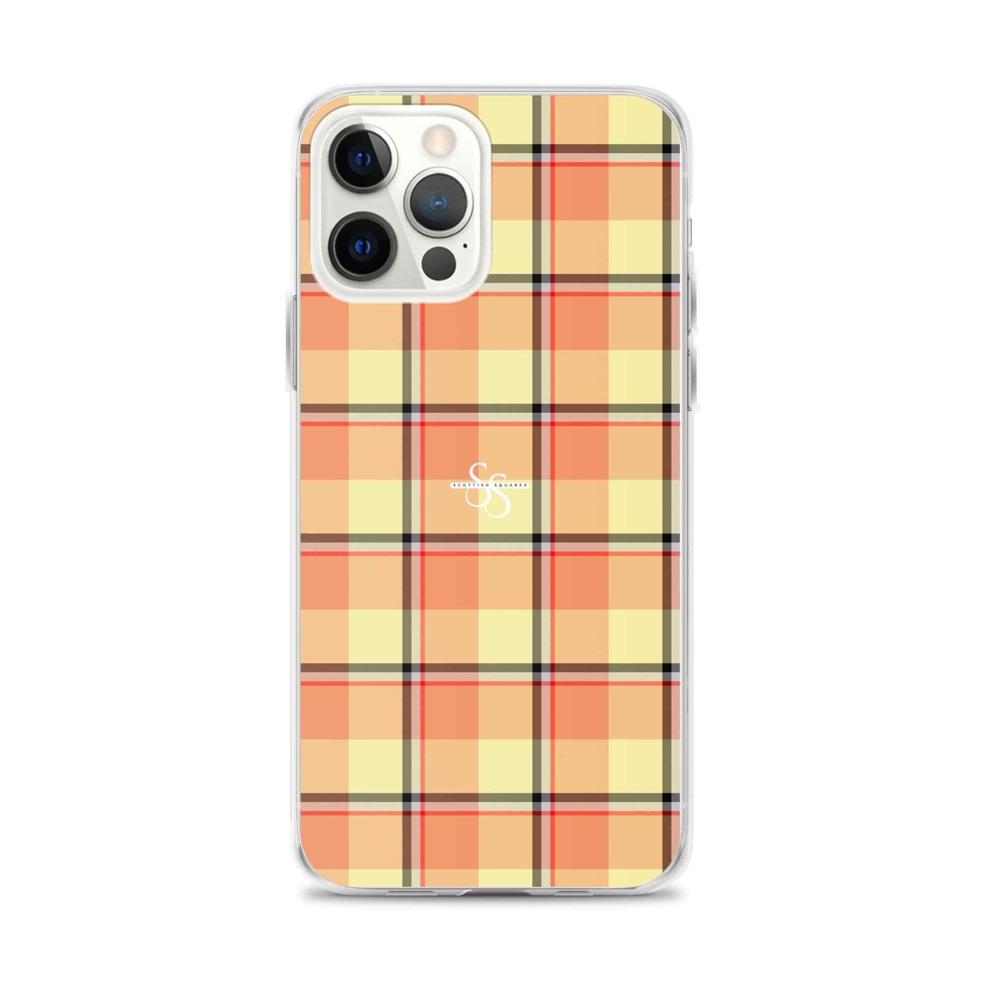 Clear Case for iPhone Claystone and Morning Mist Plaid iPhone 12 Pro Max - Scottish Squares